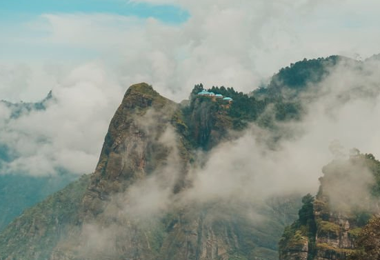 Misty peaks of Usambara Mountains shrouded in clouds